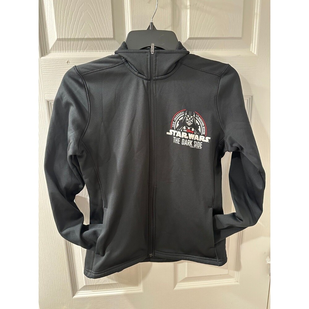 STAR WARS - 2016 Inaugural 1/2 Marathon Full Zip Black Jacket Sz Small DARK SIDE